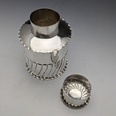 1902 British Antique Pure Silver (925 Silver) Tea Caddy 66g DEAKIN & FRANCIS
